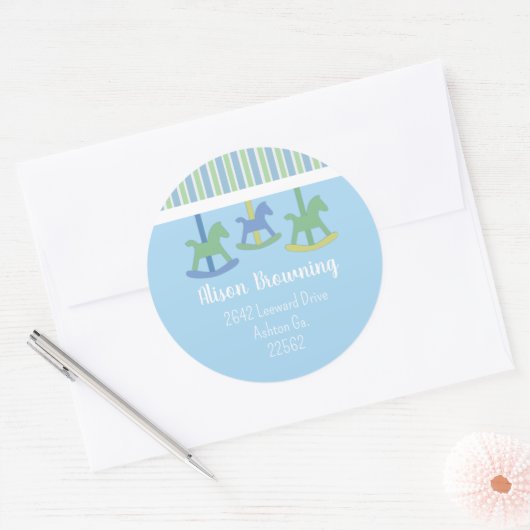 Draaimolen Baby Shower Stickers  (Envelop)