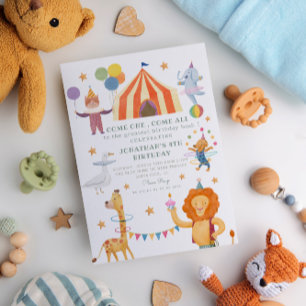 Draaimolen Circus Kleur Carnaval Verjaardagsuitnod Kaart