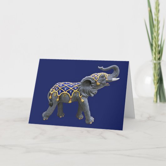 Draaimolen Dier Olifant Foto Kaart (Voorkant)