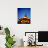 Draaimolen, Eiffeltoren, Parijs, Frankrijk Poster (Thuiskantoor)