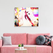 Draaimolen kermis paard vet stijlvol modern foto canvas afdruk (Insitu (Woonkamer))