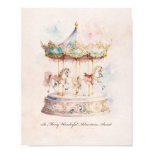Draaimolen kinderkamer kunst Whimsical Merry Go Ro