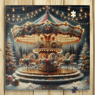 draaimolen met grillige kerst legpuzzel