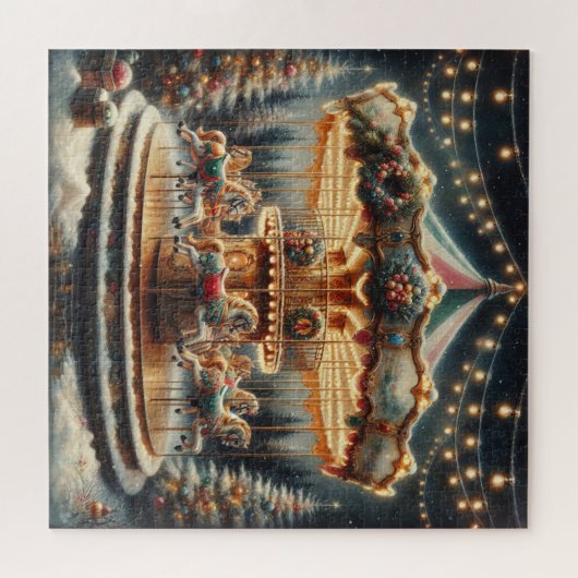  draaimolen met grillige kerst legpuzzel (Horizontaal)