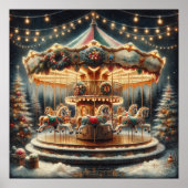  draaimolen met grillige kerst poster (Voorkant)