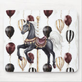 Draaimolen Paard Circus Ballonnen Muismat (Voorkant)