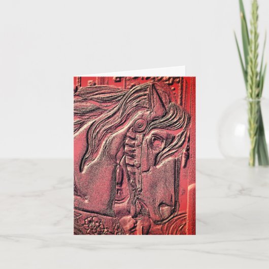 Draaimolen Paard Kunst  Notitiekaartje (Voorkant)