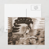 Draaimolen Paard Sepia Briefkaart (Voorkant / Achterkant)