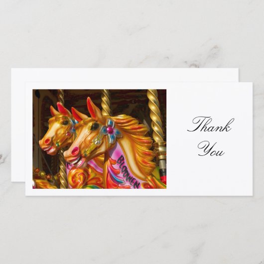 draaimolen paarden - Dank u Bedankkaart (Voorkant / Achterkant)