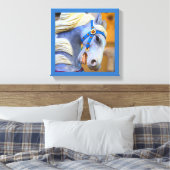 draaimolen paardendoek 18-serie canvas afdruk (Insitu (Slaapkamer))