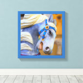 draaimolen paardendoek 18-serie canvas afdruk (Insitu (Houten vloer))