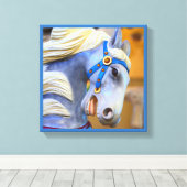 draaimolen paardendoek 18-serie canvas afdruk (Insitu (Houten vloer))