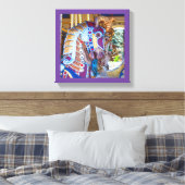 draaimolen Paardendoek 27-serie Canvas Afdruk (Insitu (Slaapkamer))