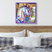 draaimolen Paardendoek 27-serie Canvas Afdruk (Insitu (Slaapkamer))