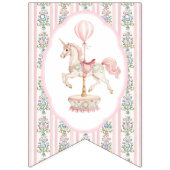 Draaimolen Roze Eerste Verjaardag Vlaggetjes (Eerste vlag)