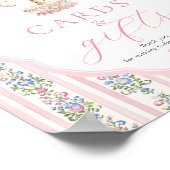 Draaimolen Roze Kaarten en Cadeaus Bord Poster (Hoek)