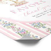 Draaimolen Roze Verjaardags Favors Bord Poster (Hoek)