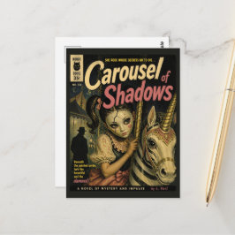 Draaimolen van Schaduwen Fantasy Horror Boekomslag Briefkaart