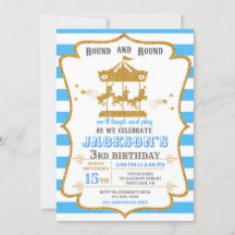 Draaimolen verjaardagsuitnodiging Pretpark uitnodi
