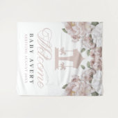 Draaimolen Welkom Baby Baby Shower Wandkleed (Voorkant (horizontaal))