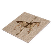 Draaimolenpaard - Chocoladebruin en Taan Tegeltje (Zijkant)