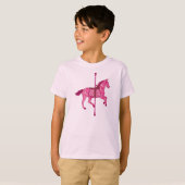 Draaimolenpaard - Fuchsia Roze T-shirt (Voorkant volledig)