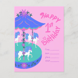 Draaimolens 1e verjaardag briefkaart