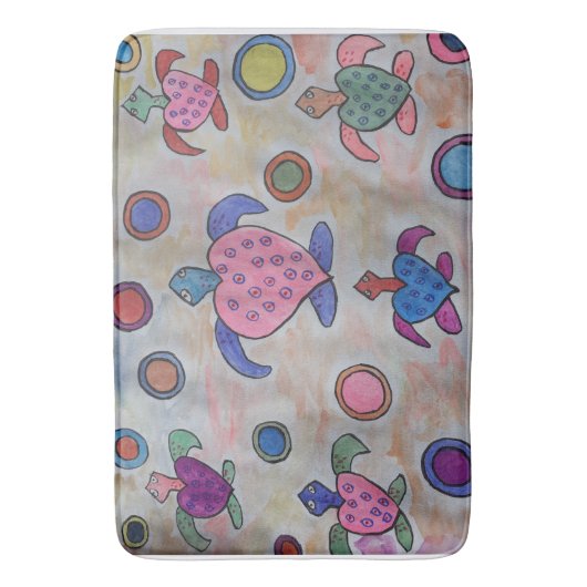 Draaimolens en cirkels badmat (Voorkant Verticaal)