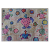 Draaimolens en cirkels, kapperskaart snijplank (Voorkant)