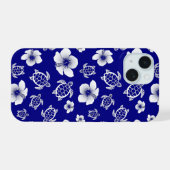Draaimolens en hibiscus iPhone 15 case (Achterkant horizontaal)