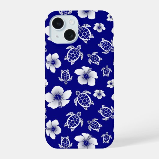 Draaimolens en hibiscus iPhone 15 case (Achterkant)
