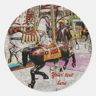  draaipaard ronde sticker