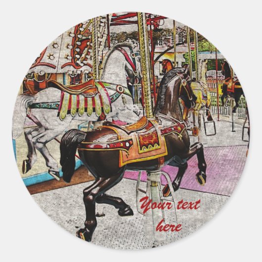  draaipaard ronde sticker (Voorkant)