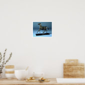 Draaipaarden (brons) poster (Keuken)