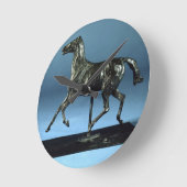 Draaipaarden (brons) ronde klok (Hoek)