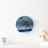 Draaipaarden (brons) ronde klok (Huis)
