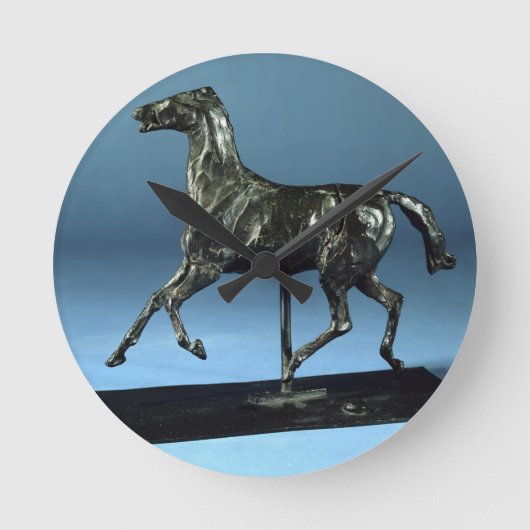 Draaipaarden (brons) ronde klok (Voorkant)