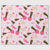 Draaipapier voor het verpakken van roze spatpatron cadeaupapier (Vlak)
