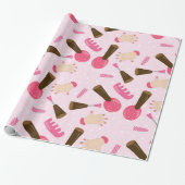 Draaipapier voor het verpakken van roze spatpatron cadeaupapier (Uitgerold)