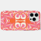 Draaipatroon in roze, Sinaasappel en crème Case-Mate iPhone Case (Achterkant (horizontaal))