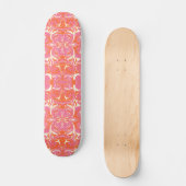 Draaipatroon in roze, Sinaasappel en crème Persoonlijk Skateboard (Voorkant)