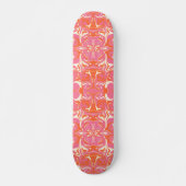 Draaipatroon in roze, Sinaasappel en crème Persoonlijk Skateboard (Voorkant)