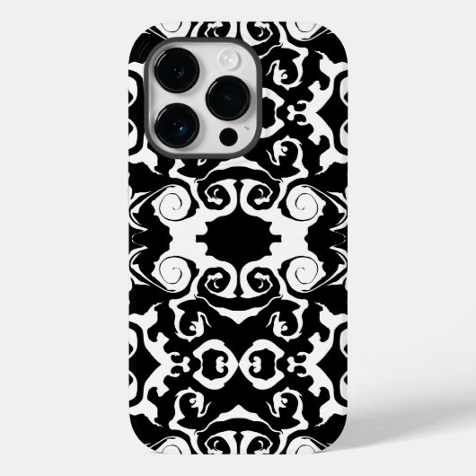 Draaipatroon in zwart-wit Case-Mate iPhone case (Achterkant)