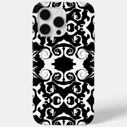 Draaipatroon in zwart-wit Case-Mate iPhone case (Achterkant)