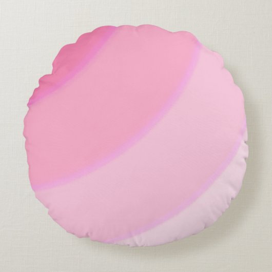 Draaipatroon Pastel Lila Roze Rond Kussen (Voorkant)