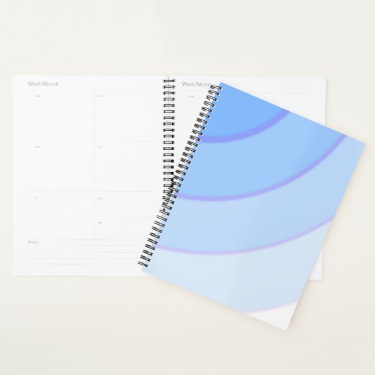 Draaipatroon pastel ombre blauw planner (Display)