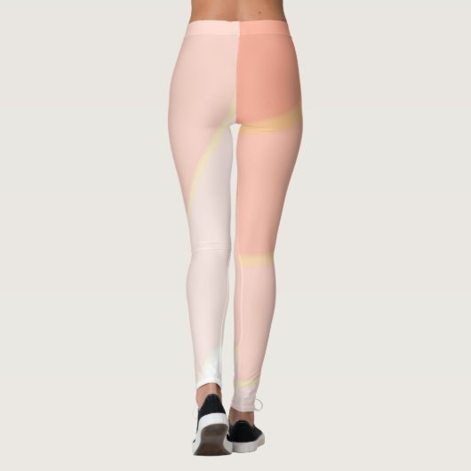 Draaipatroon pastel ombre Peach Leggings (Achterkant)