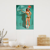 Draaipen omhoog poster (Keuken)