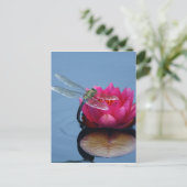 Draairy On Lotus Flower Briefkaart (Staand voorkant)