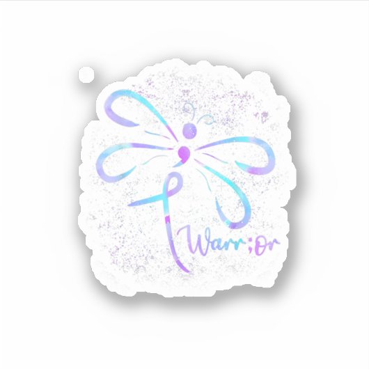 Draairy Semicolon Suicide Prevention Awareness O Sticker (Voorkant)